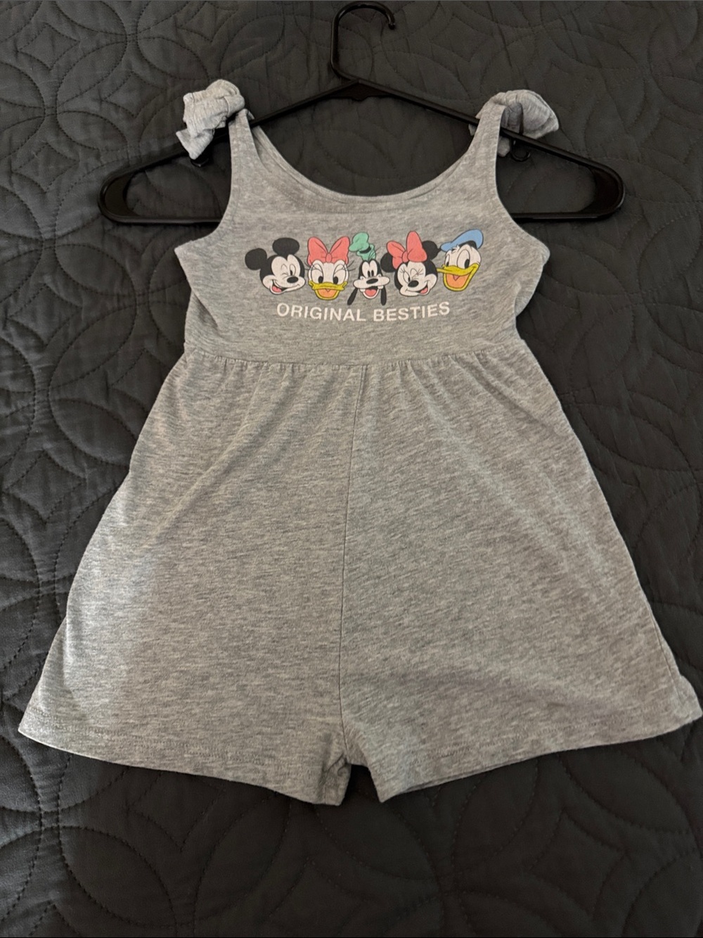 Disney Gray "Original Besties" Mickey & Friends Romper